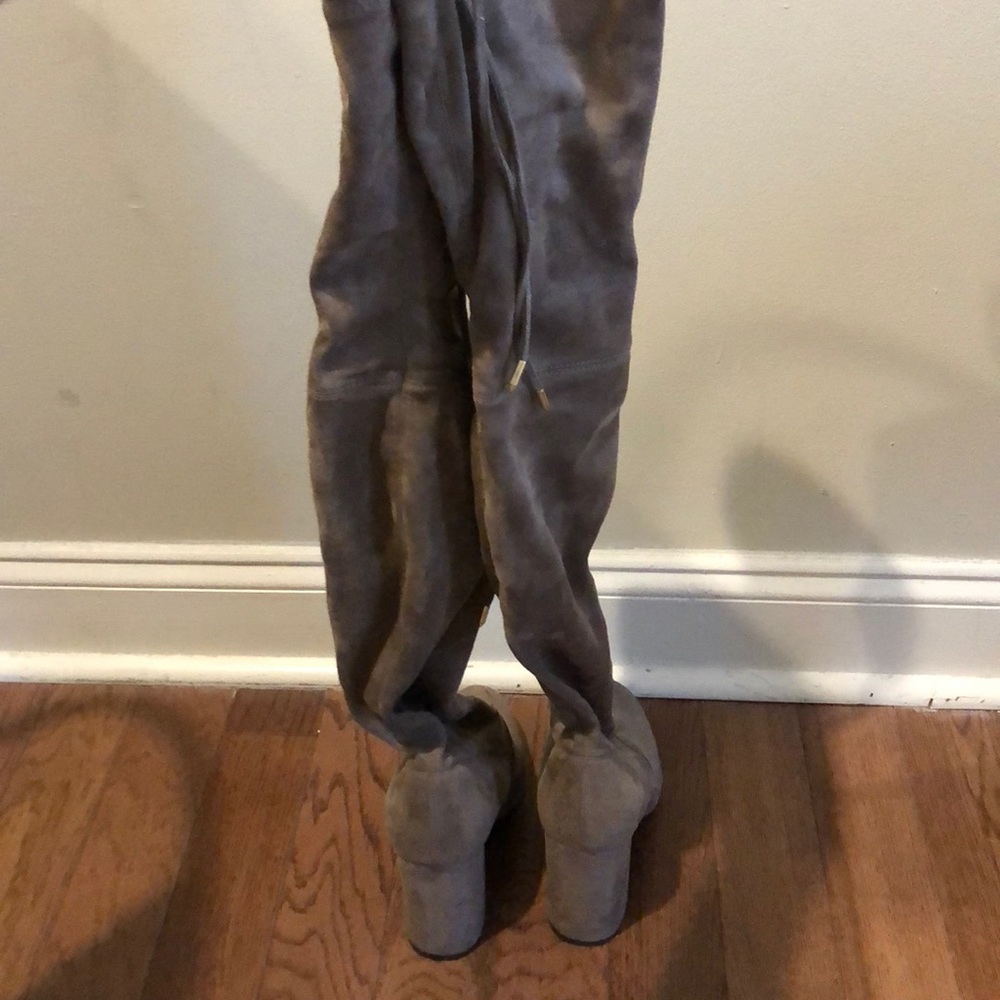Over the knees beige boots